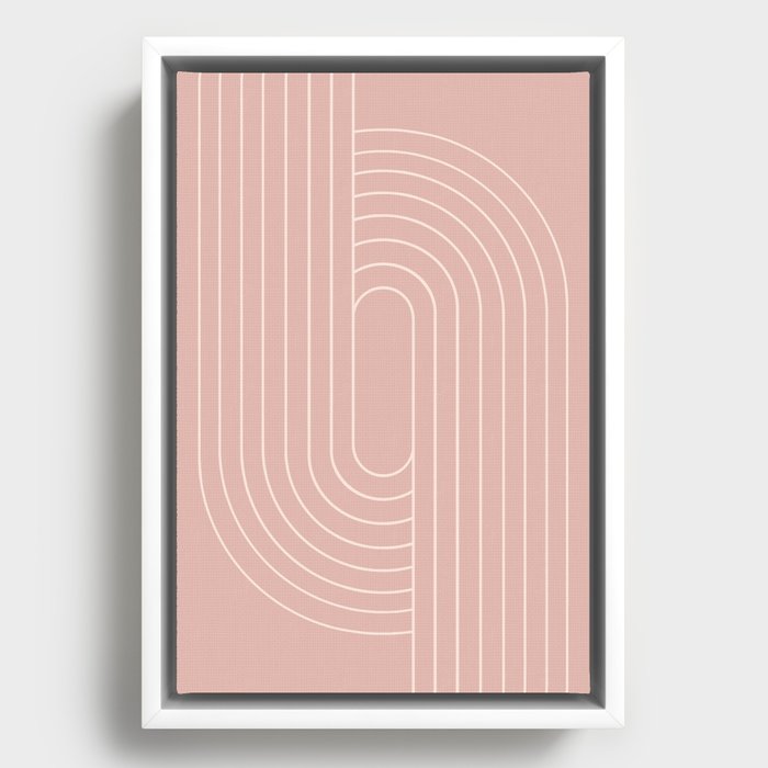 Oval Lines Abstract XXIII Framed Canvas