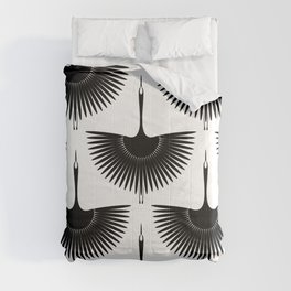 Flying crane seamless pattern Comforter