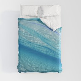 Beach Ocean Water Waves Photography Blues Underwater Pool Duvet Cover