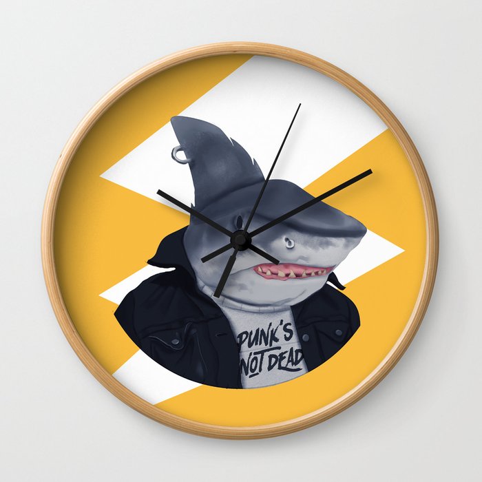 Punk Shark Wall Clock