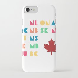 All 13 Canada Provinces and Territories with Maple iPhone Case