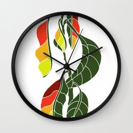 Colored Avocado "Figurative Drawings" Wall Clock