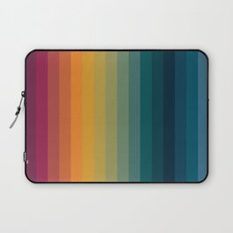 Colorful Abstract Vintage 70s Style Retro Rainbow Summer Stripes Laptop Sleeve