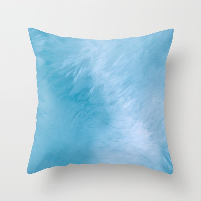 Beautiful modern soft blue color abstract  Throw Pillow