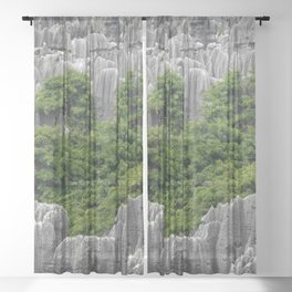 China Photography - Stone Forest National Park In Kunming Sheer Curtain