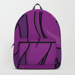 Psychedelic Typography Design Melting Purple Backpack