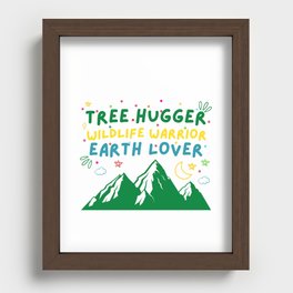Tree Hugger Wildlife Warrior Earth Lover Recessed Framed Print