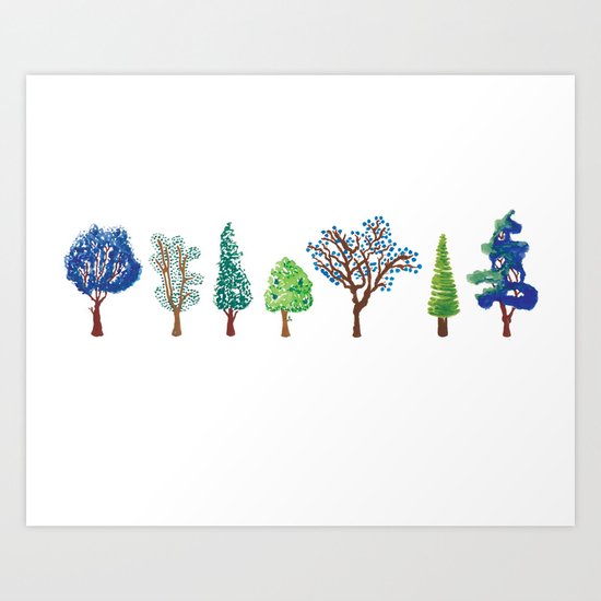 Summer trees Art Print