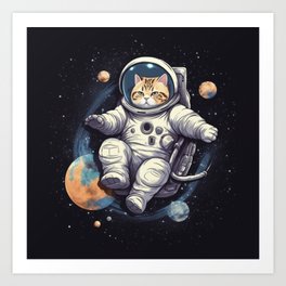 Cat in Space Art Print