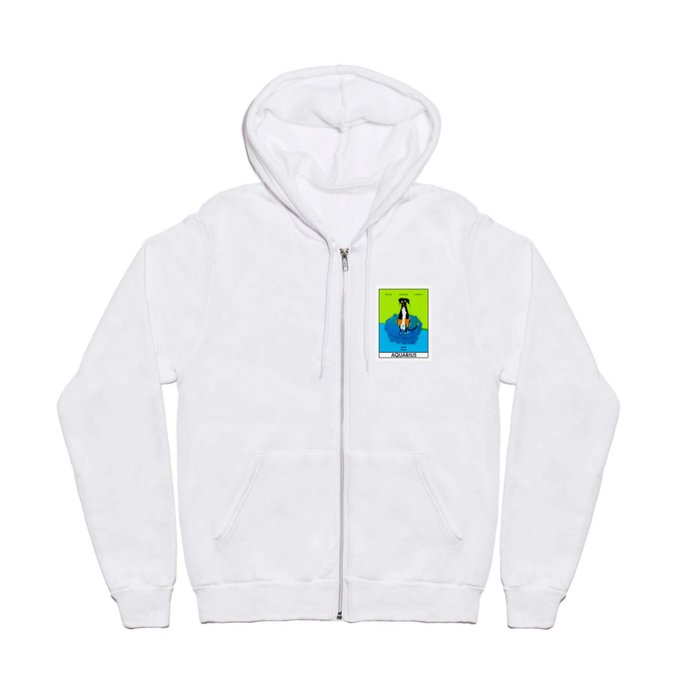 Aquarius Dog Zodiac Full Zip Hoodie