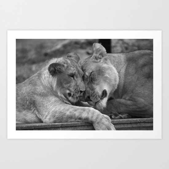 Mother and son Art Print