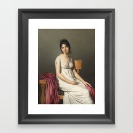 Portrait of a Young Woman in White by Jaques-Louis David Framed Art Print