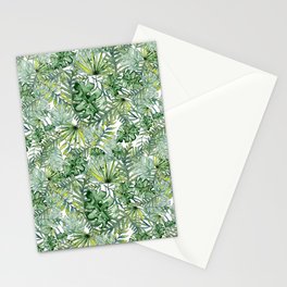 Seamless watercolor illustration of tropical leaves Stationery Cards