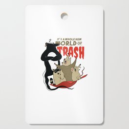 New world of Trash Racoon Possum Garbage Gang Cutting Board
