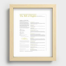 The Bill of Rights (extended version) Recessed Framed Print