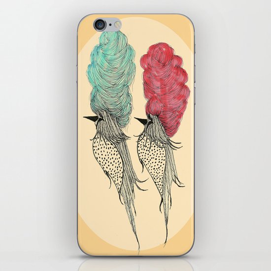 Bouffant Birds iPhone Skin