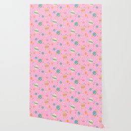 Geometric Space - Pink Wallpaper