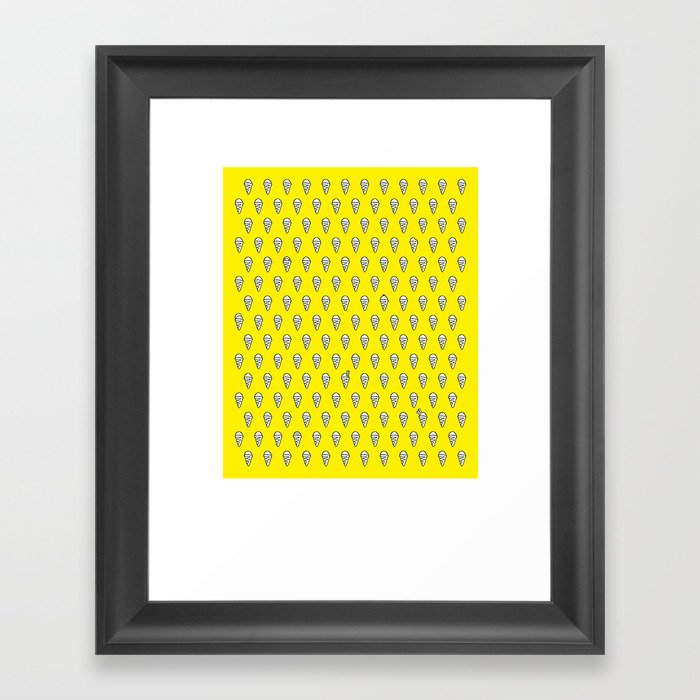 180 ice creams Yellow Framed Art Print
