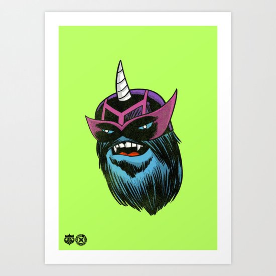 Yeticorn Comic Heroes series: Hawkeye! Art Print