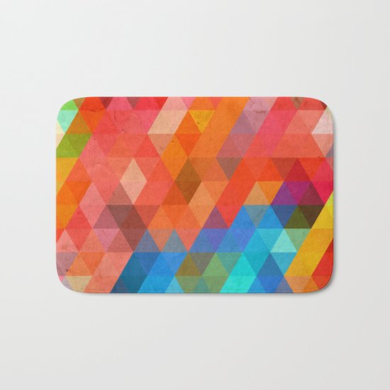 Color Triangles Bath Mat