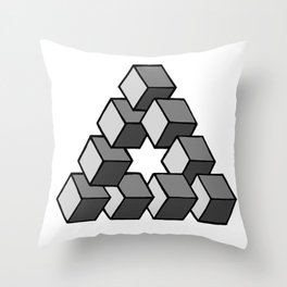 Impossible Cubes Throw Pillow