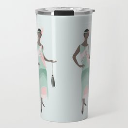 Art Deco woman in a flapper dress Travel Mug