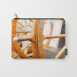 At the Helm Carry-All Pouch | Photo, Ship, Color, Digital, Sailing, Nautical, Beach, Abstractnautical 
