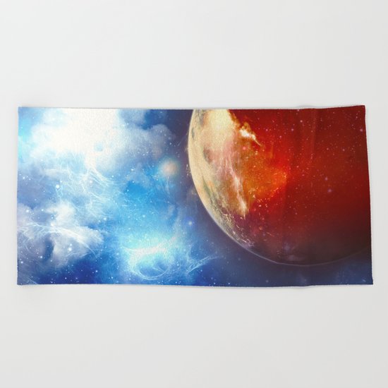 Sunsets on Mars are Blue Beach Towel