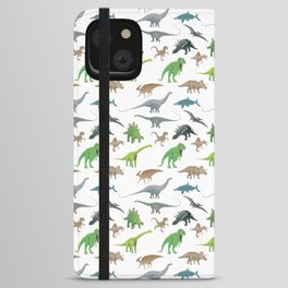 Various Dinosaurs Pattern iPhone Wallet Case