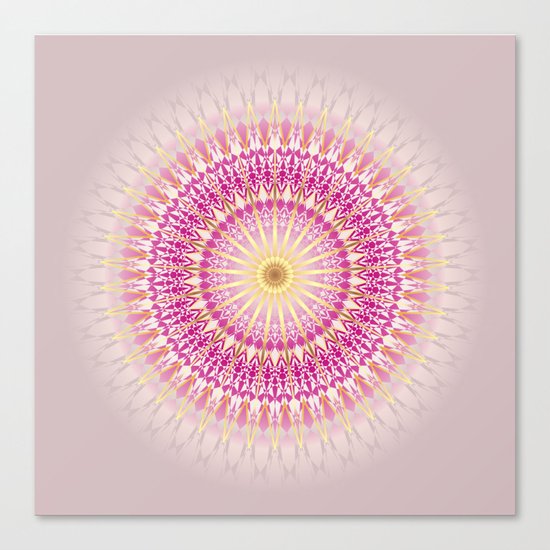 Pink Gold Mandala Canvas Print