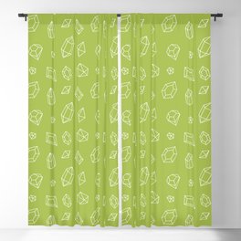 Light Green and White Gems Pattern Blackout Curtain