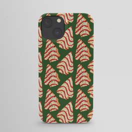 Christmas Tree Cakes Pattern - Green iPhone Case
