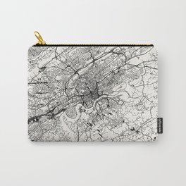 USA, Knoxville - black and white city map Carry-All Pouch