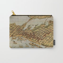 Vintage Pictorial Map of Vancouver BC (1898) Carry-All Pouch