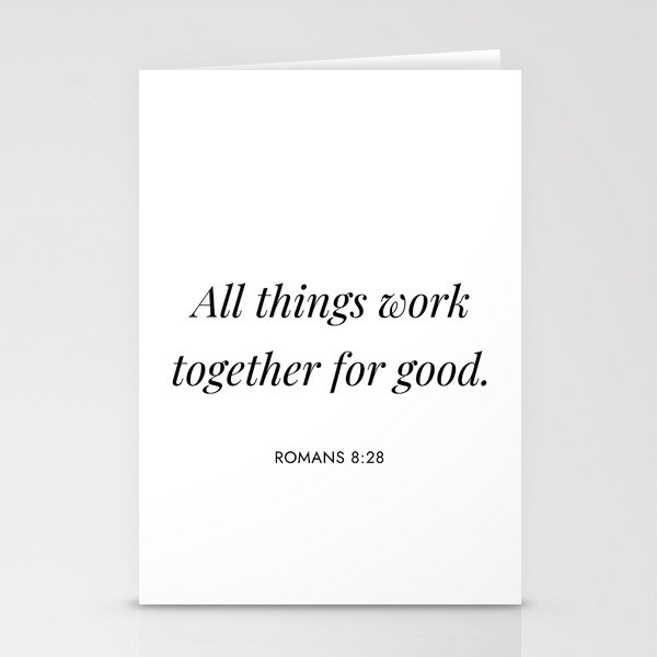 Romans 8:28 Stationery Cards