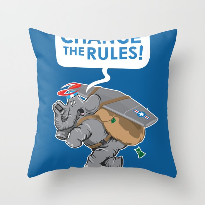 CHANGE The RULES Throw Pillow