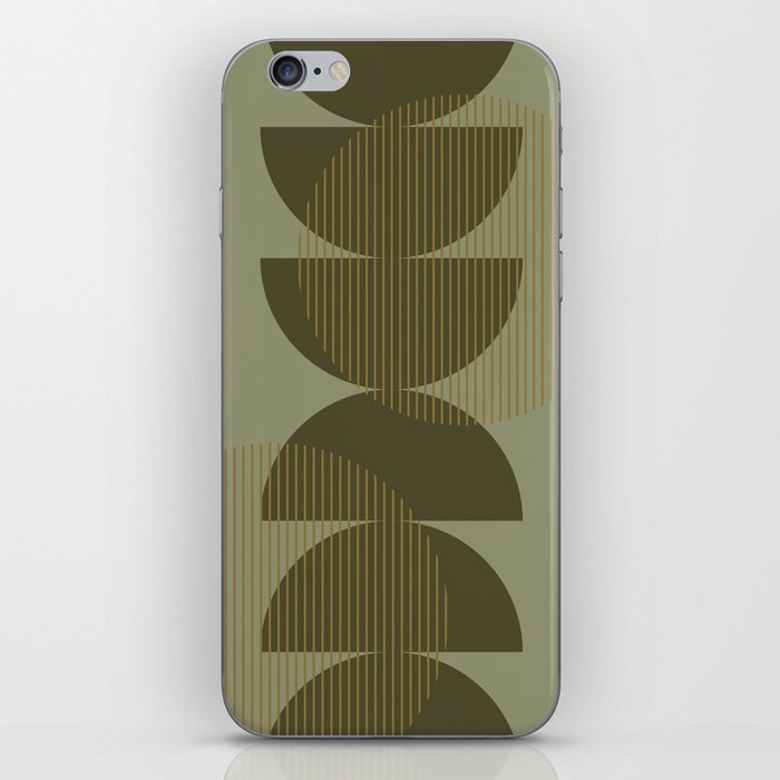 Abstraction Shapes 113 in Sage Green (Moon Phase Abstract)  iPhone Skin