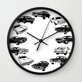 Muscle Car Mania - The Dirty Dozen Wall Clock