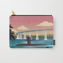 San Diego, CA - Submarine Homeport Carry-All Pouch | Submarine, Painting, Laclass, Usnavy, Sandiego, Pointloma 