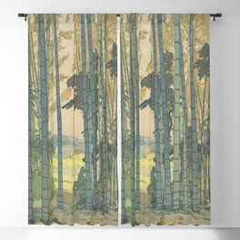 Yoshida Hiroshi, Bamboo Grove - Vintage Japanese Woodblock Print Art Blackout Curtain