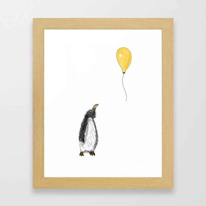 Penguin's Birthday Framed Art Print