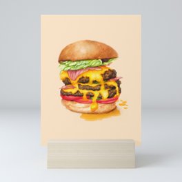 Juicy Cheeseburger Mini Art Print