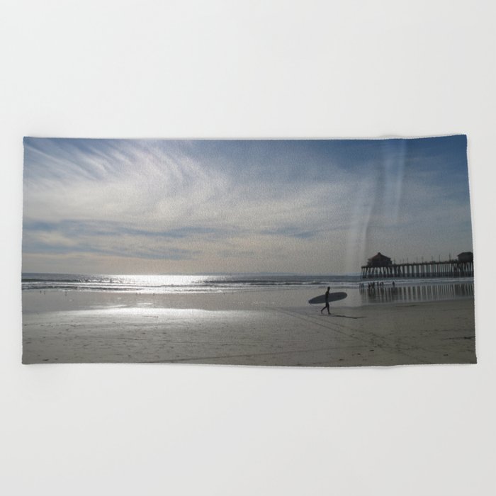 Huntington Beach Surfer Beach Towel