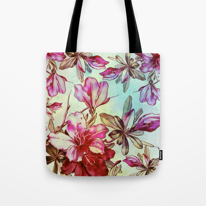 pink lily and turquoise touch Tote Bag by clemm | Society6