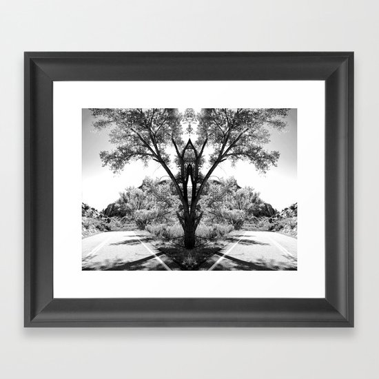 Magical Tree in the Road Framed Art Print