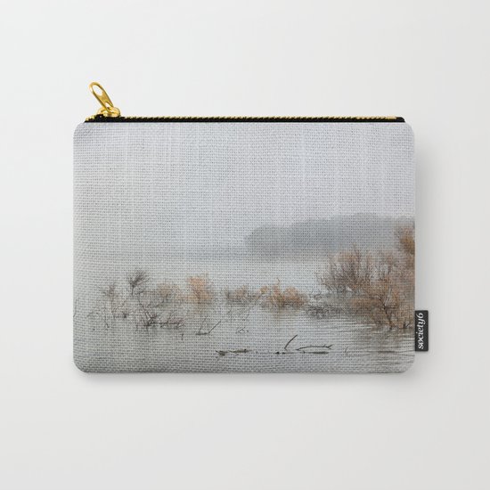 "Foggy sunrise at the lake". Carry-All Pouch