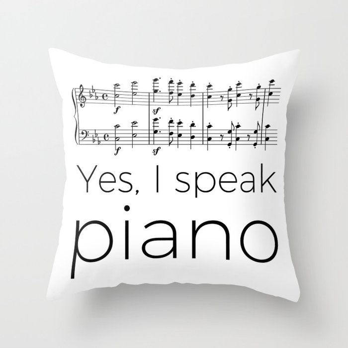 i speak piano throw