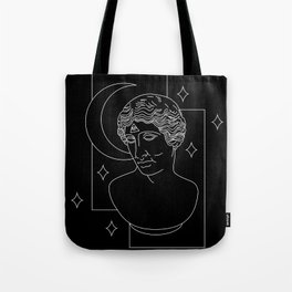Axial Ascension Tote Bag | Black and White, Space, Graphic Design, Vector 