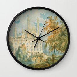 Joseph Mallord William Turner "Clare Hall and King's College Chapel, Cambridge, from the Banks of the River Cam Wall Clock