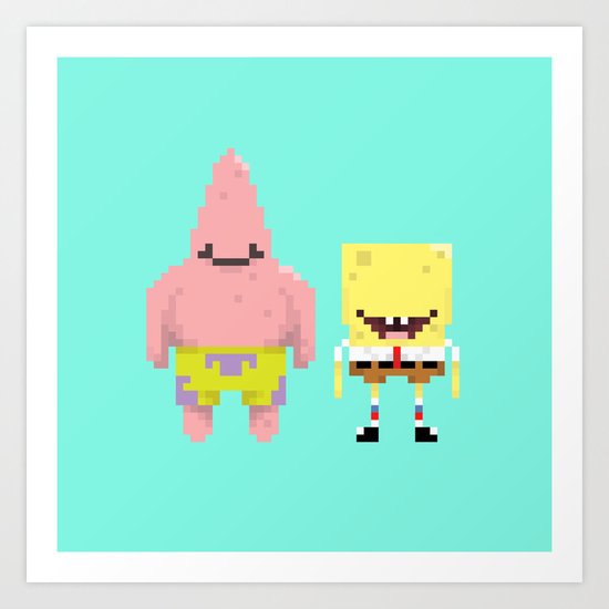 A Sponge & Starfish Art Print